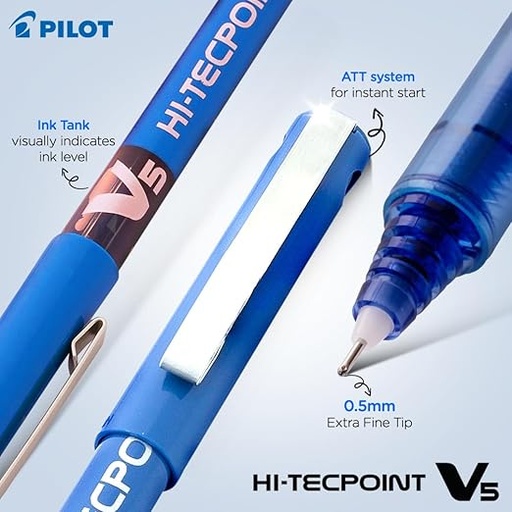 [P5293] Pilot Pen Hi-techpoint V5 0.5mm Blue Refillable Cartridge