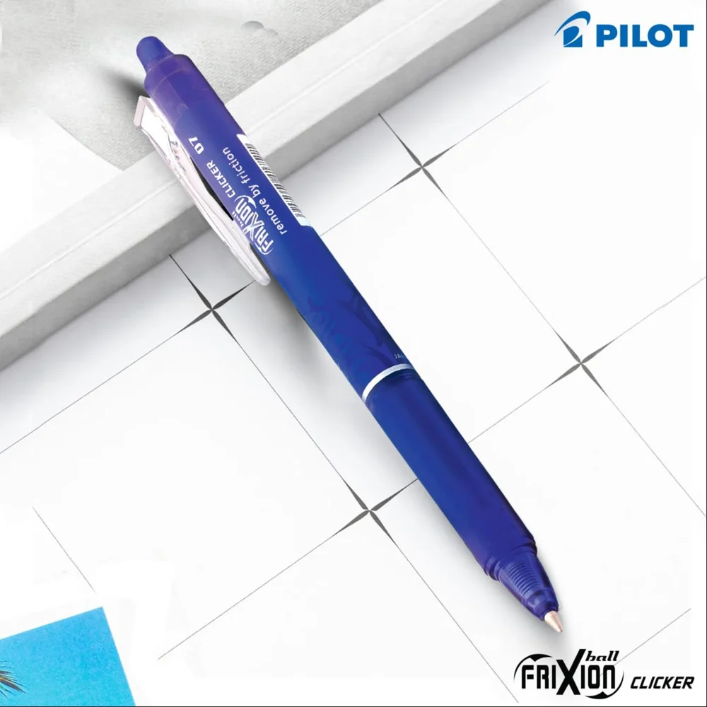 [P5308] Pilot Ball Pen Frixion Clicker Refillable 0.7mm Blue (Erasable Pen)