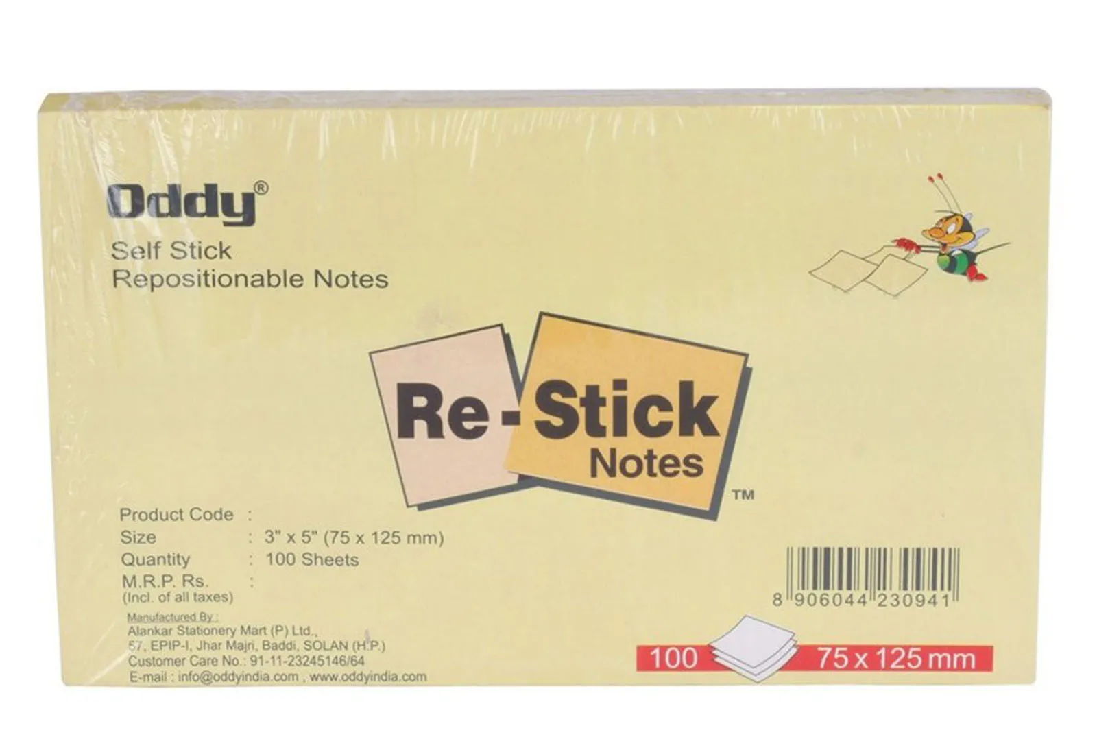 [P3402] Oddy Sticky Notes 3x5 Yellow (B50)