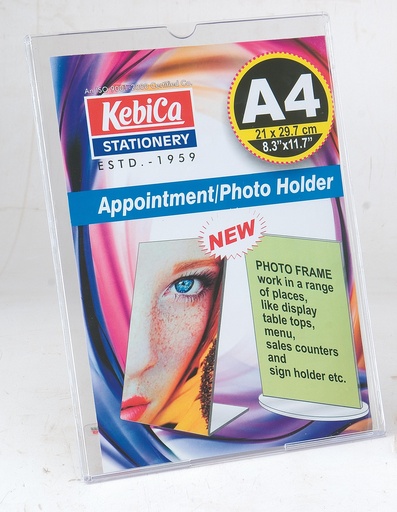 [P5388] Kebica Appointment Photo Holder Stand A4-L Shape