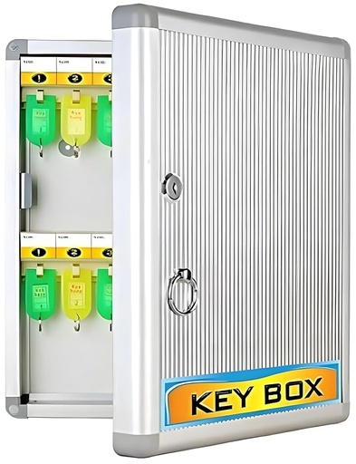 [P5422] Kebica Aluminium Wall Hanging Key Box (24 Key Slots) 12.5x8.25x2.5 Inch (No.1024)