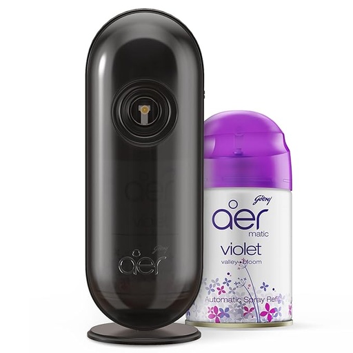 [P5596] Godrej Aer Matic Combo Kit (Machine+1 Refill) Violet Valley Bloom