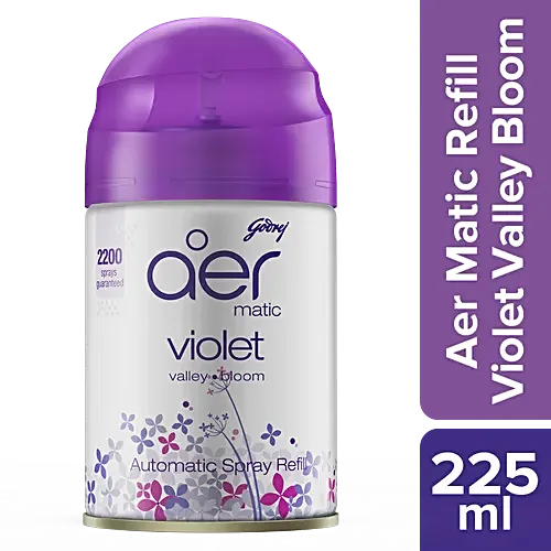 [P5606] Godrej Aer Matic Spray Refill, Violet Valley Bloom 210ml/134g (B18)