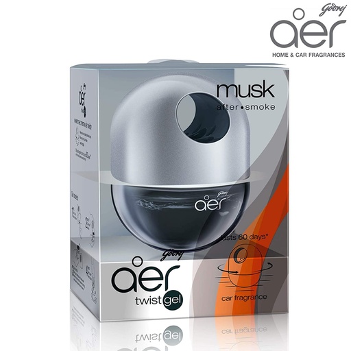 [P5614] Godrej Aer Twist Gel, Car Air Freshener-Musk After Smoke 45g