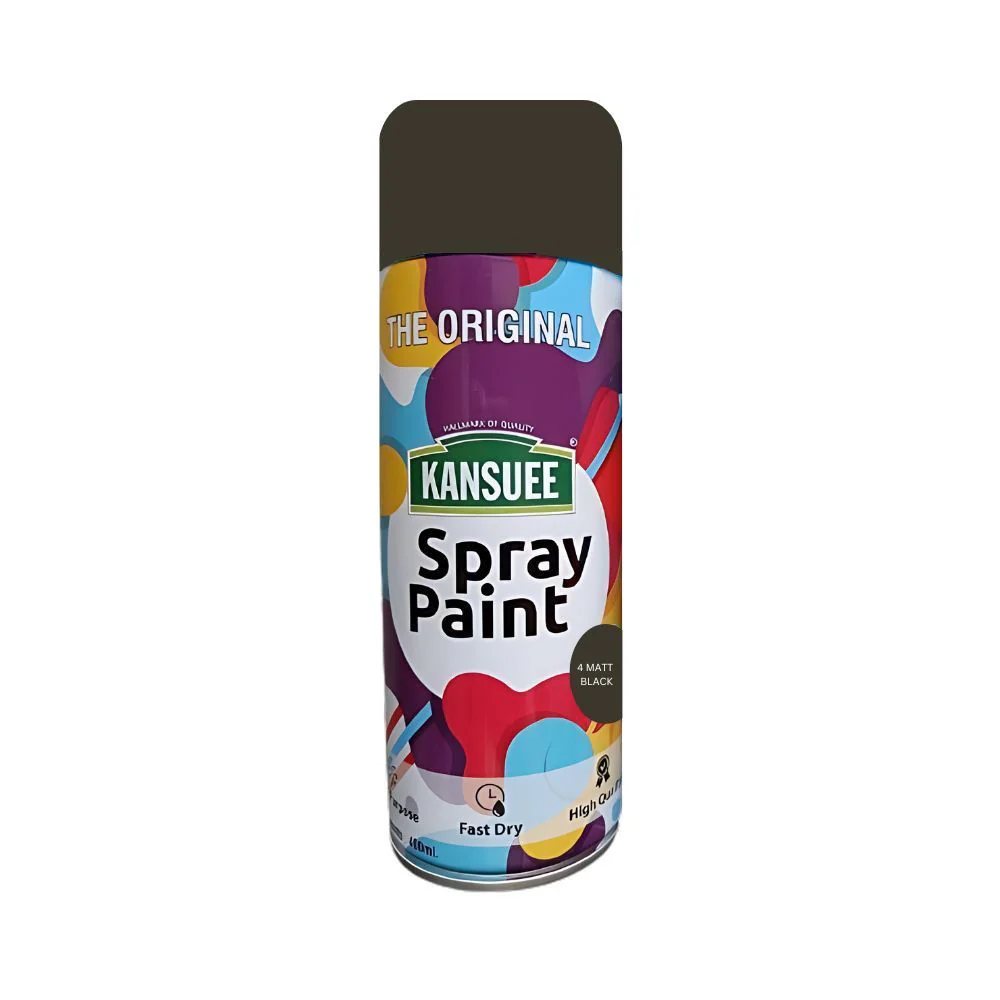 [P5696] Kansuee Spray Paint 400ml (4 Matt Black)