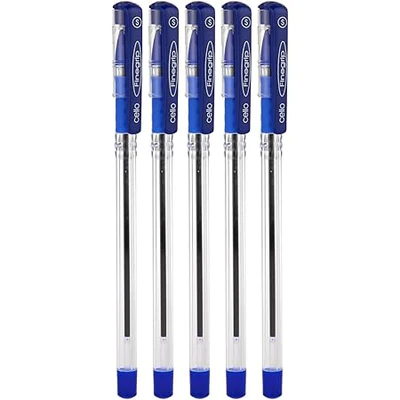 [P5812] Cello Finegrip Ball Pen Blue 0.7mm-Pack Of 5