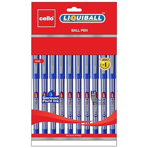 [P5826] Cello Liquiball Ball Pen Blue 1mm (B100)