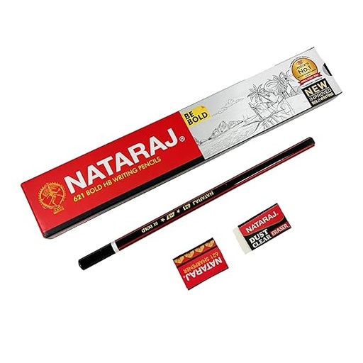 [P3355] Natraj 621 Bold HB Writing Pencils -Pack Of 10