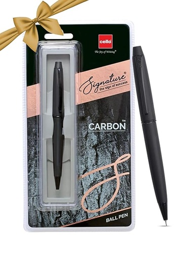 [P5862] Cello Signature Carbon Ball Pen Blue 0.7mm  (B10)