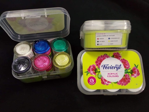[P3054] Pidilite Fevicryl Acrylic Colours Lilac Kit 6 Shades (B60)