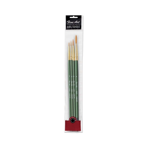 [P5966] Pidilite Fine Art Paint Brush Round Shape Set Of 4 (0,2,4,6 Each) (B20)