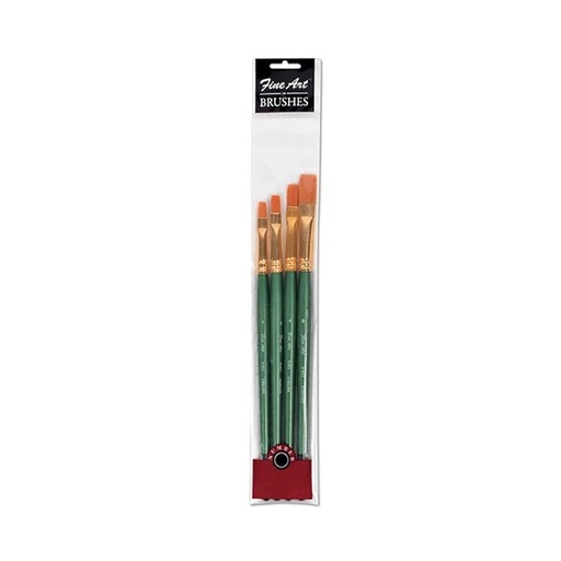 [P5972] Pidilite Fevicryl Fine Art Paint Brush Flat Set Of 4 (1,2,4,6) (B20)