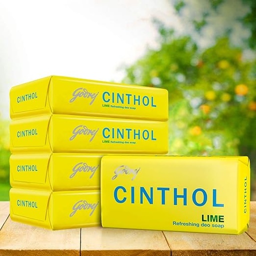 [P5992] Cinthol Lime Soap 100gm-Pack of 5 (B36)