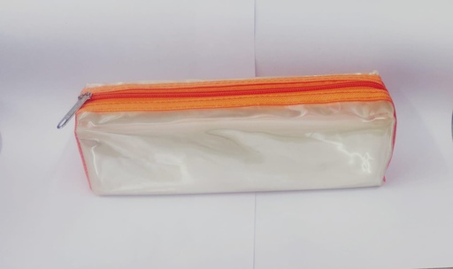 [P6112] Pencil Pouch Plastic Chamki Transparent