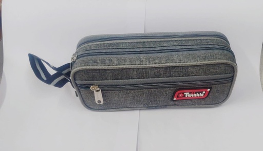 [P6120] Pencil Pouch High Quality Three Pocket Large Size (9056 No.)