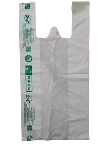 [P6148] White Eco Friendly Biodegradable Carry Bag 8x10 (1kg) XXX