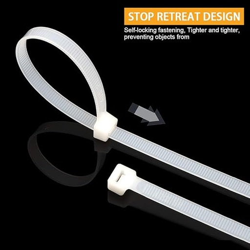 [P6214] Locking Cable Tie 3.6x300mm-Pack Of 100