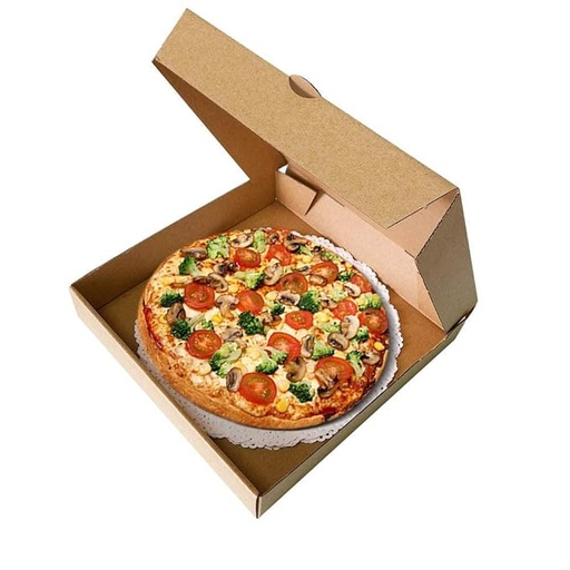 [P6258] Pizza Box 3 Ply Plan Corrugated Brown 7x7x1.5-Pack Of 100 XXX