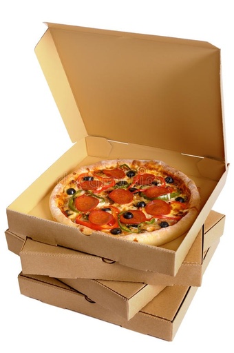 [P6262] Pizza Box 3 Ply Plan Corrugated Brown 10x10x1.5-Pack Of 100 XXX