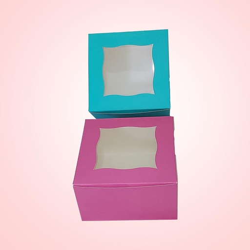 [P6302] Premium Window Cake Box & Pastry Box 7x7x4-Pack Of 50 (400gm Cake) XXX