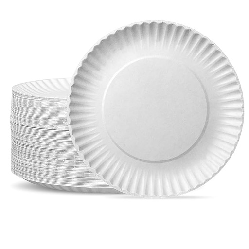 [P6356] Paper Plates (No.4) 6.75 Inch Round FBB-Pack Of 25