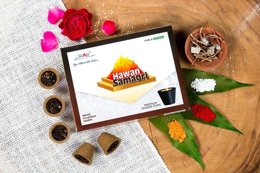 [P5023] Hawan Samagri Premium Dhoop Cups-Pack Of 12