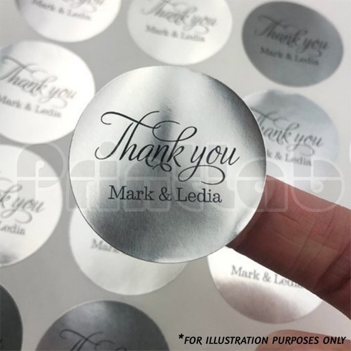 [P6568] Silver Sticker Multi Colour Print 1000 Pcs (Per Sq.Inch)
