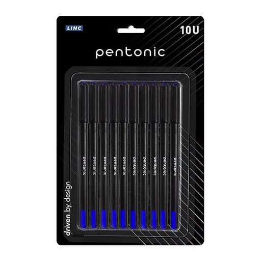 [P3440] Pentonic Ball Pen Blue Colour 0.7mm Refillable-Pack Of 10