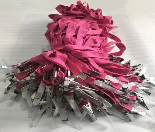 [P3320] ID Card Flat Lanyard 14mm Maroon Colour / I Card Dori-Pack Of 100