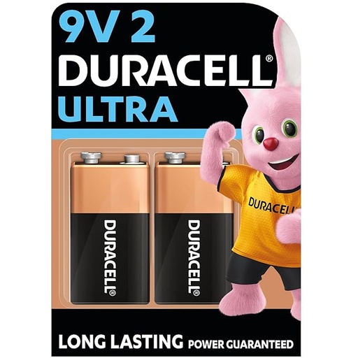 [P4277] Duracell 9 Volts Alkaline Battery-Pack Of 2