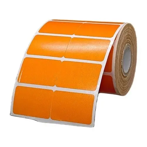 [P4308] Orange 38mmx25mm/2up (1.5x1 Inch) 3500 Sticker Ribbon Barcode Label (B48)
