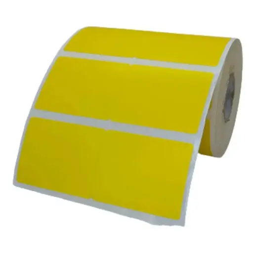 [P4309] Lemon Yellow 38mmx50mm/2up (1.5x2 Inch) 1880 Sticker Ribbon Barcode Label (B48)