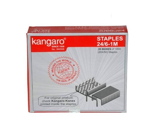 [P2704] Kangaro Stapler Pin 24/6-Pack Of 20