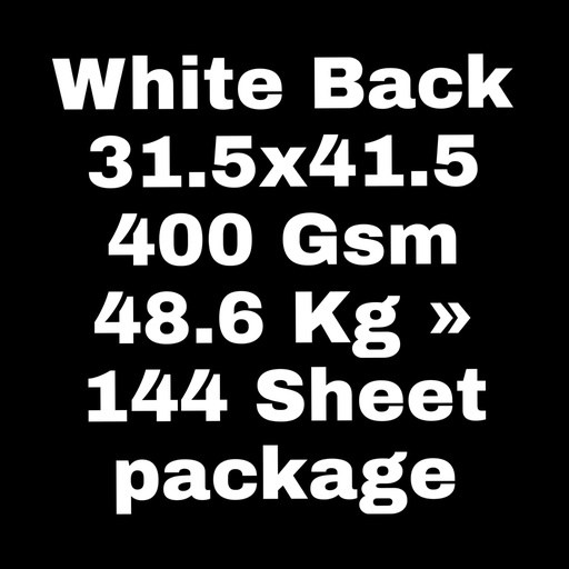 [P2380] White Back 31.5x41.5 400 Gsm 48.6 Kg-1