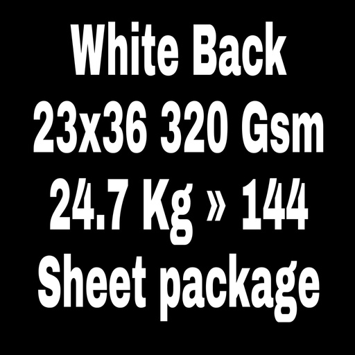 [P2318] White Back 23x36 320 Gsm 24.7 Kg-2