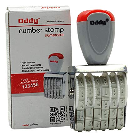 [P3170] Oddy Number Stamp 6 Digits Numerator / NS-6D (B12)