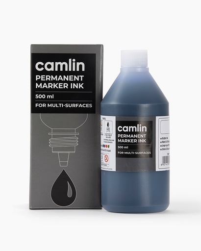 [P4169] Camlin Permanent Marker Ink Black 500ml