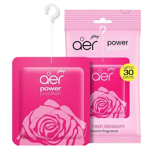 [P3816] Godrej Aer Power Pocket Rose Fresh Blossom-Air Freshener Pouch (B120)