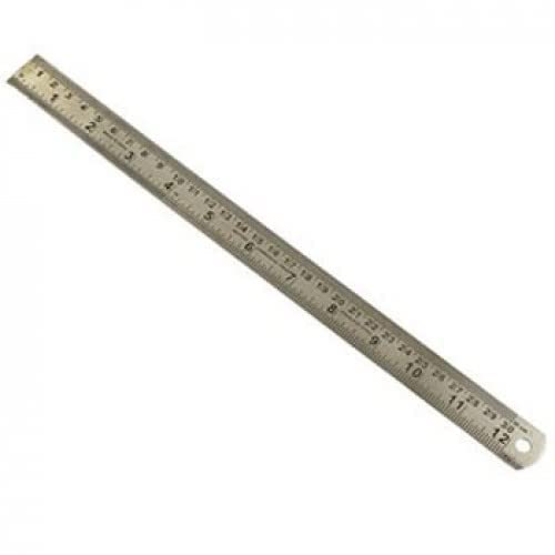[P3454] Ajanta Steel Scale 30cm 12 Inch