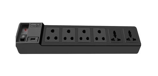 [P4250] Frontech Power Extension Boards (Spike Guard) 6 Sockets, 5 Meter Cable