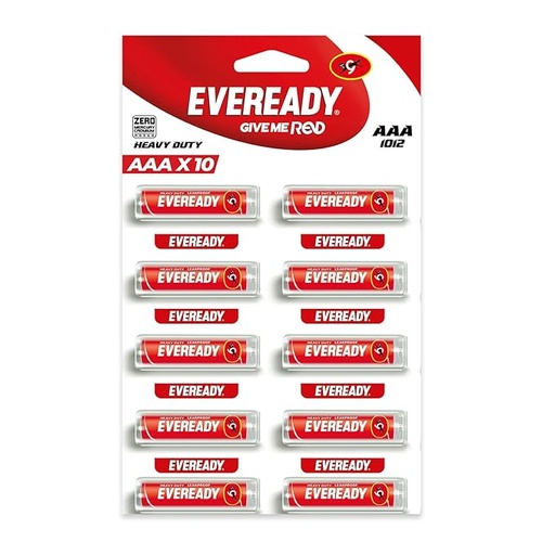 [P4270] Eveready Battery Red AAA 1012 (Pack Of 10)