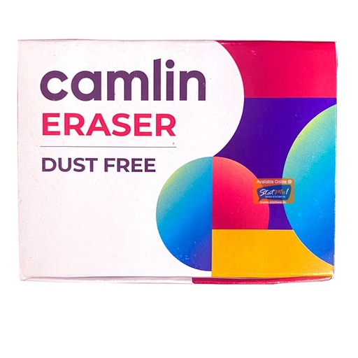 [P3360] Camlin Dust Free Eraser Regular Size-Pack Of 20 (B60)