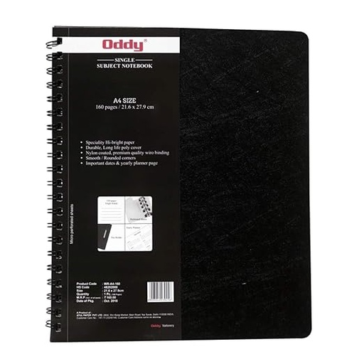 [P4686] Oddy Wiro Notebook A4 160 Page Diary