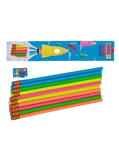 [P3352] Camlin Nova Glowing Triangular Pencil-Pack Of 10 (B200)