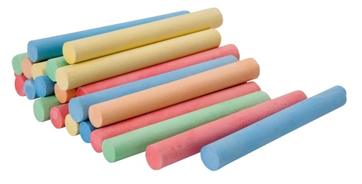 [P3422] National Dustless Chalk Colour-Pack Of 50