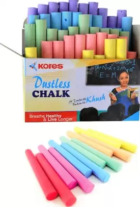 [P3426] Kores Dustless Chalk Colour-Pack Of 144