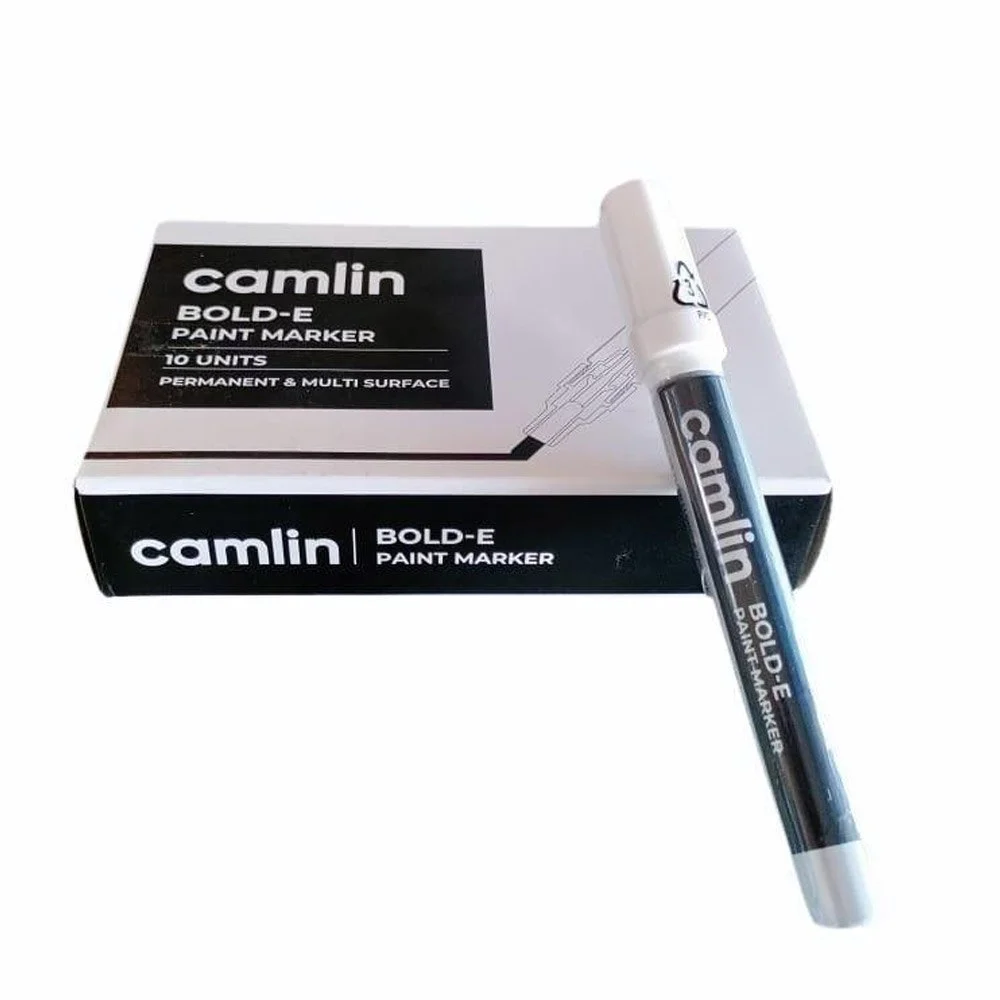 [P4208] Camlin Bold-E Paint Marker White-Pack Of 10