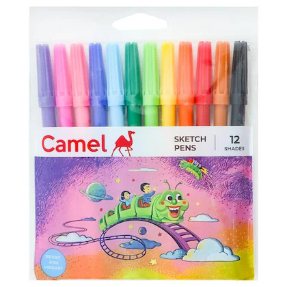 [P3460] Camel Sketch Pen Assorted 12 Shades (B20)
