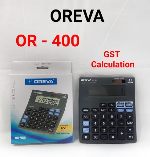 [P4454] Oreva GST Calculator OR-400 (12 Digit)