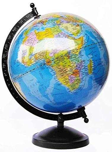 [P3018] Kebica Multi Colour World Globe Map 8 Inch Gujarati